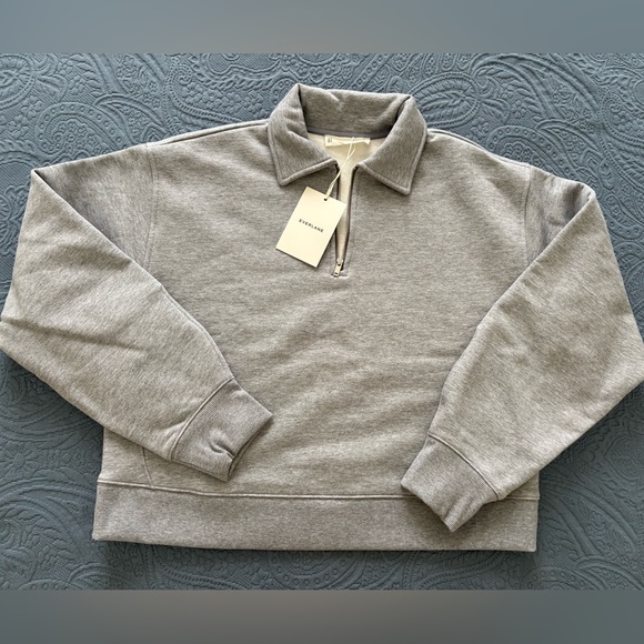 Everlane Tops - Everlane Luxe Fleece Quarter Zip Pullover